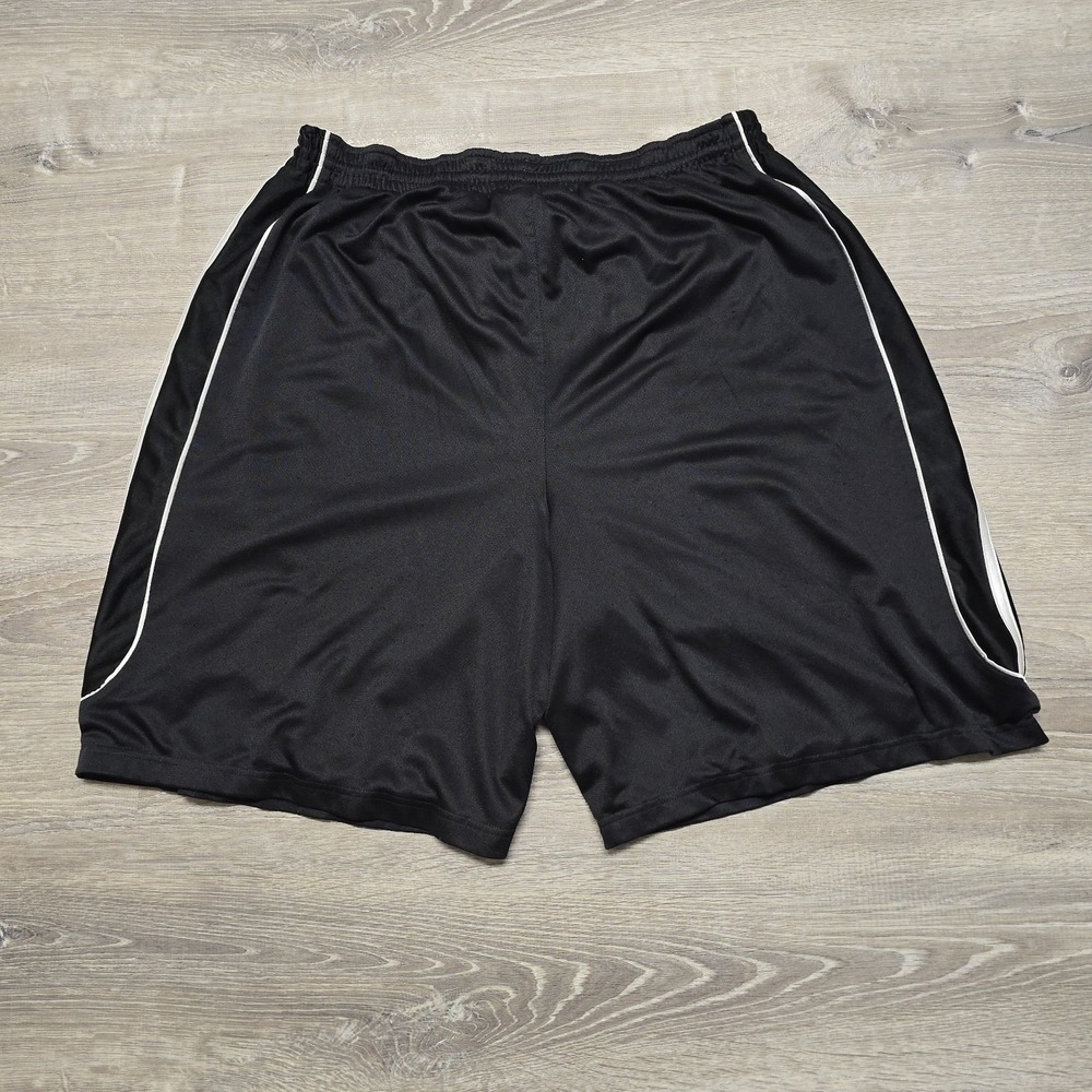 Vintage Adidas‎ Shorts Mens XL Basketball Y2K 3 Stripe Dazzle Silky Shiny Baggy - Picture 4 of 11